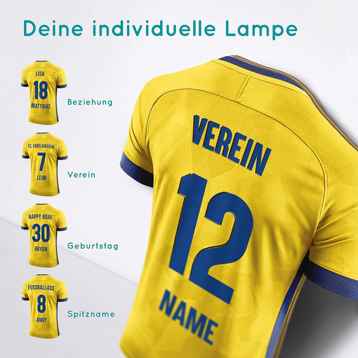 Elbeffekt Trikotlampe für Rhein-Neckar Fans aus Holz - personalisierbares Geschenk - schenke Dein in