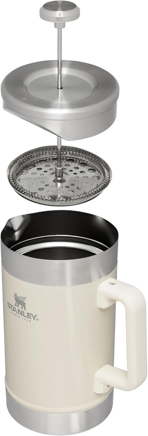 STANLEY Classic Stay-Hot French Press 1,3 l Creme-Glanz 48oz Cremeglanz, 48oz Cremeglanz