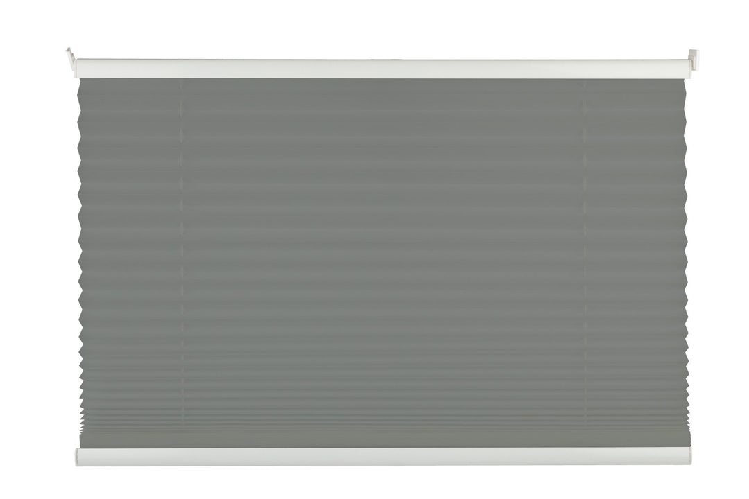 mydeco® 80x130 cm [BxH] in hellgrau - Plissee Jalousie ohne bohren, Rollo für innen incl. Klemmträge