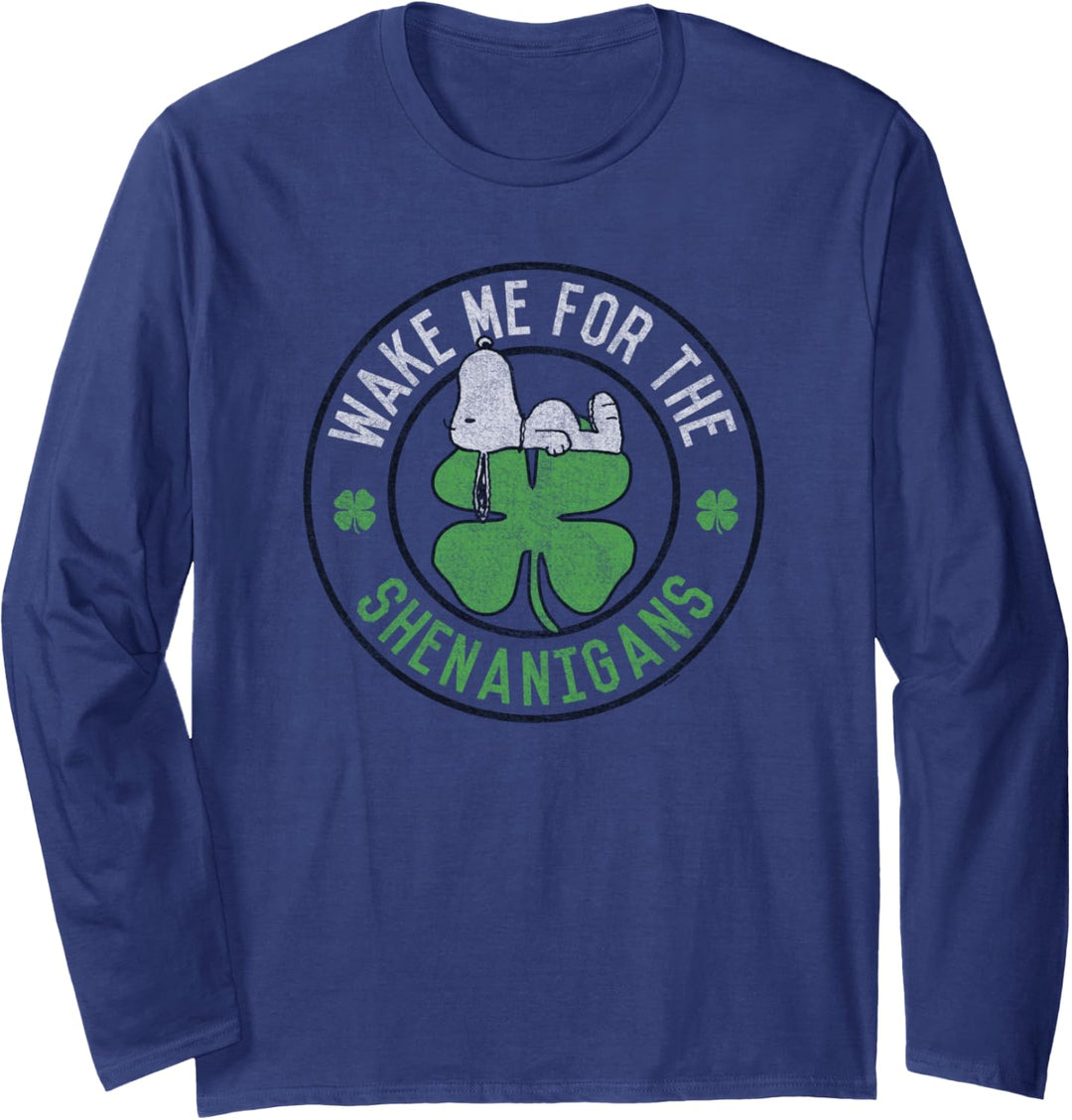 Peanuts St Patrick's Day Snoopy Wecke Mich Langarmshirt