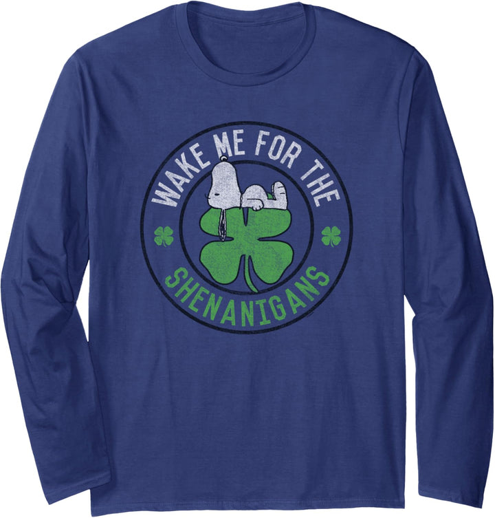 Peanuts St Patrick's Day Snoopy Wecke Mich Langarmshirt