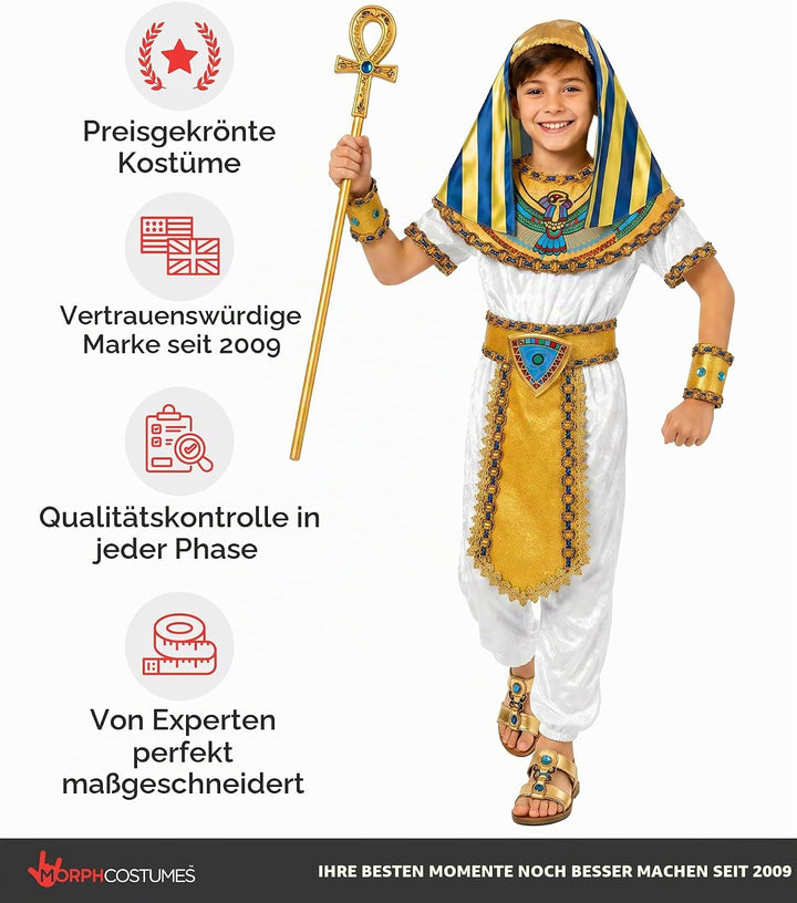 Fun Shack Kostüm Pharao Kinder, Pharao Kostüm Kinder, Kostüm Ägypter Kinder, Ägypten Kostüm Kinder,