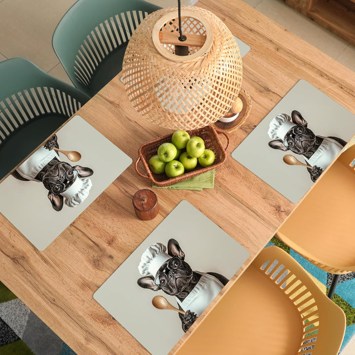 KitchenYeah© Platzsets Abwaschbar 6-Teilig 45x30 cm Tischsets Platzdeckchen rutschfeste Platzset Unt