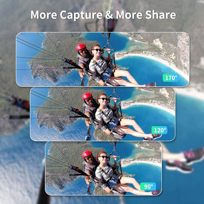 TIMNUT Action Cam 4K Unterwasserkamera 131ft,EIS 20MP Wasserdicht Actionkameras 170° Weitwinkel Helm