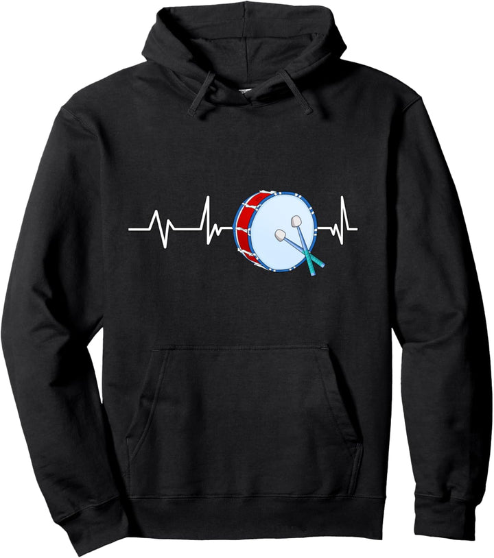 Bassdrum Heartbeat Bass Drum Geschenk Bass Drum Pullover Hoodie