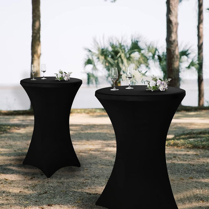 Pesonlook 8er-Set Stretch Stehtisch Husse für Bistrotisch Ø 80-85 cm Elegante,Verstärkung im Fussber