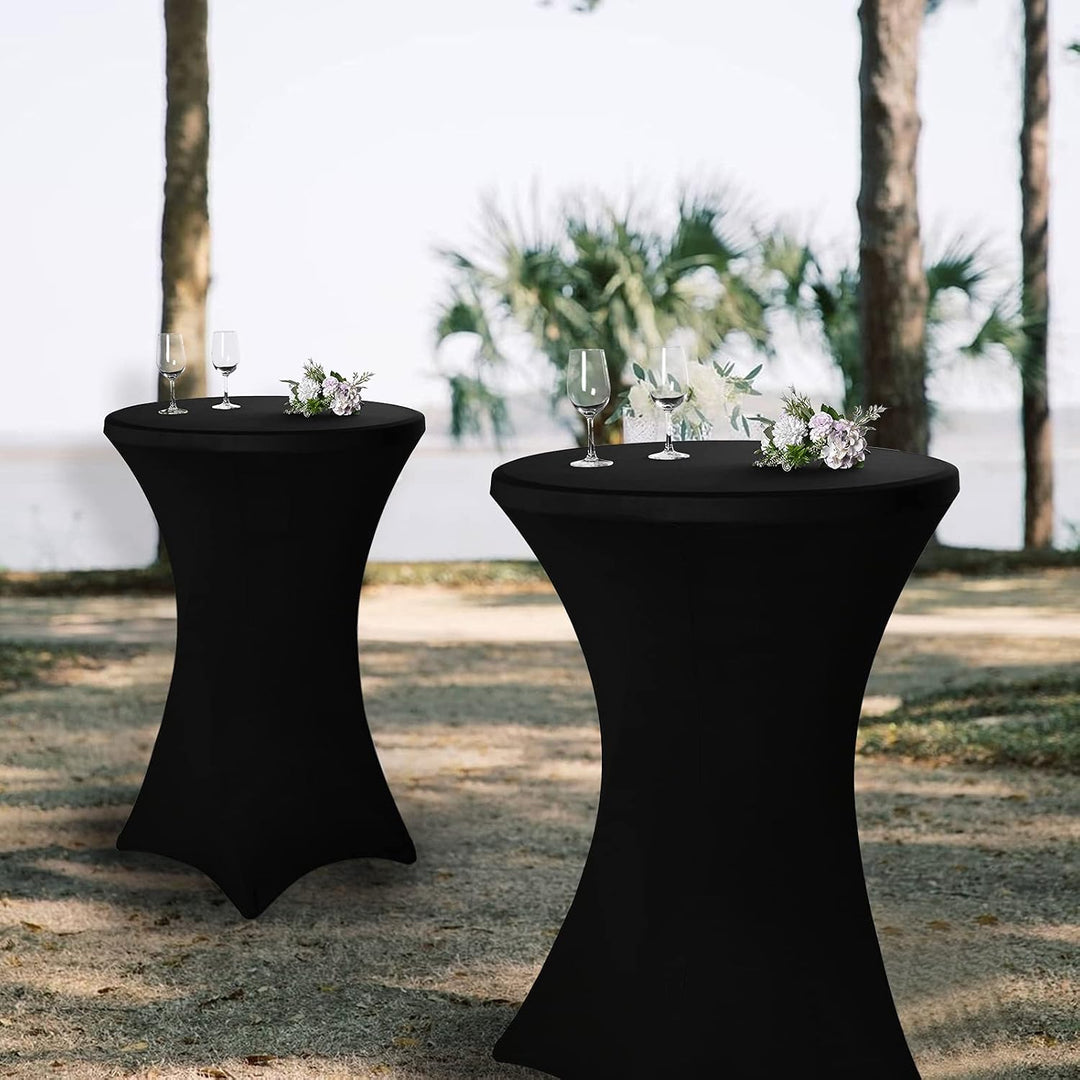 Pesonlook 8er-Set Stretch Stehtisch Husse für Bistrotisch Ø 70-75 cm Elegante,Verstärkung im Fussber