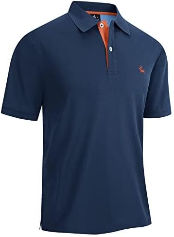 JACKETOWN Polo Shirts Herren Kurzarm Tshirt Schnelltrocknend Casual Shirt Outdoor Atmungsaktives Pol
