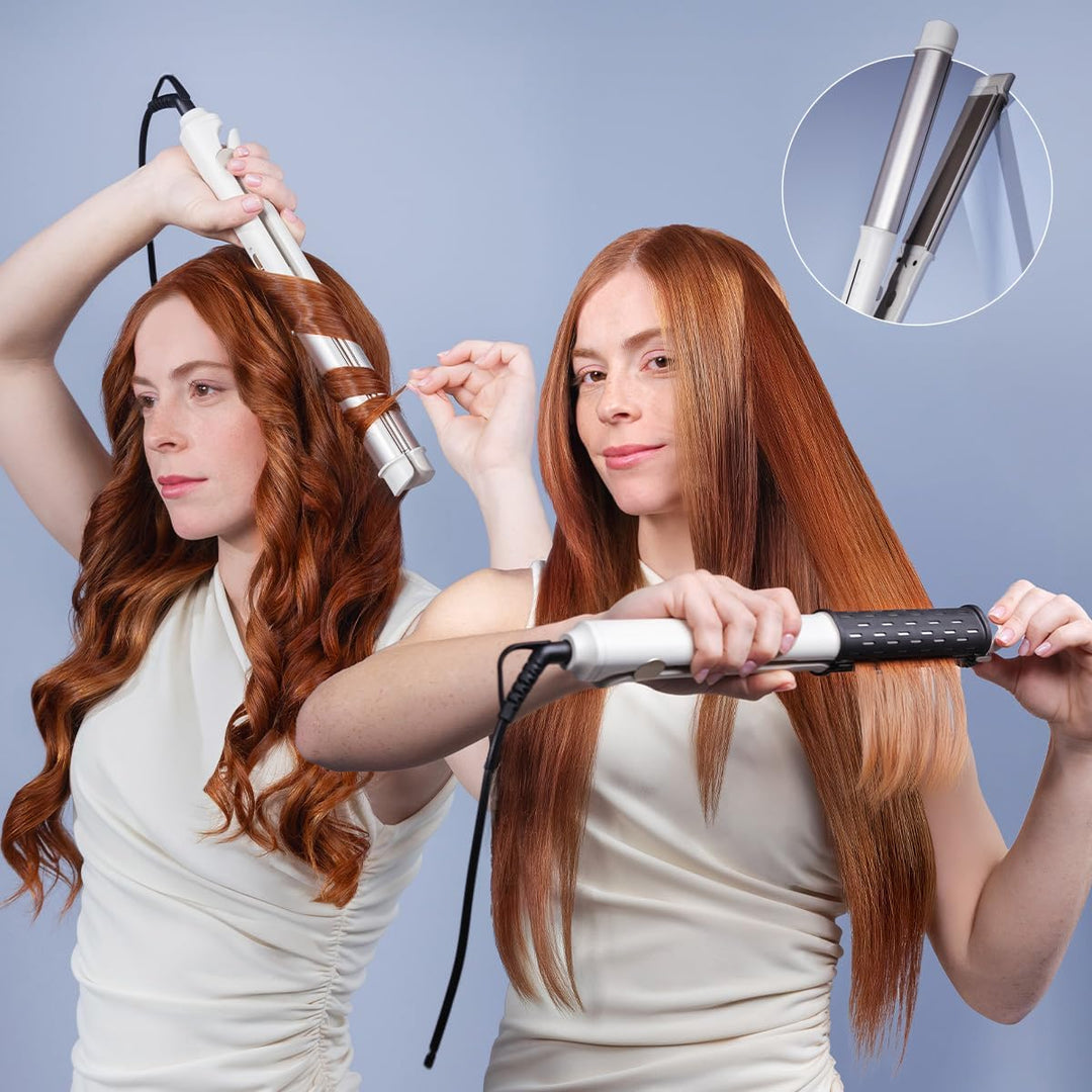 Cecotec Glätteisen RitualCare 2in1 Lisse&Curl, Glätten und Locken, Aussenplatten, MCH-Heizung, Keram
