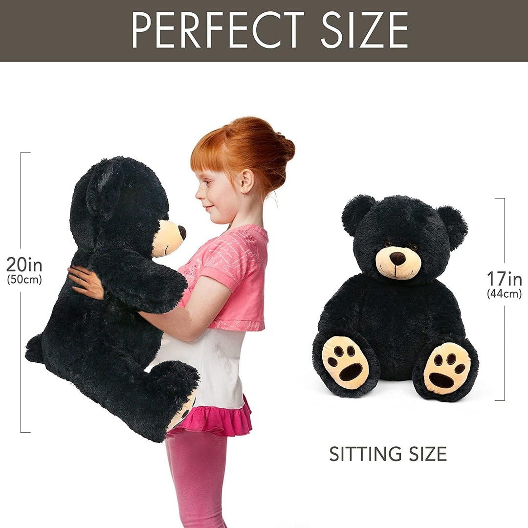 LotFancy Teddybär Kuscheltier 50cm, Plüschtier Stofftier Teddy, Süsses Geschenk für Kinder Mädchen F