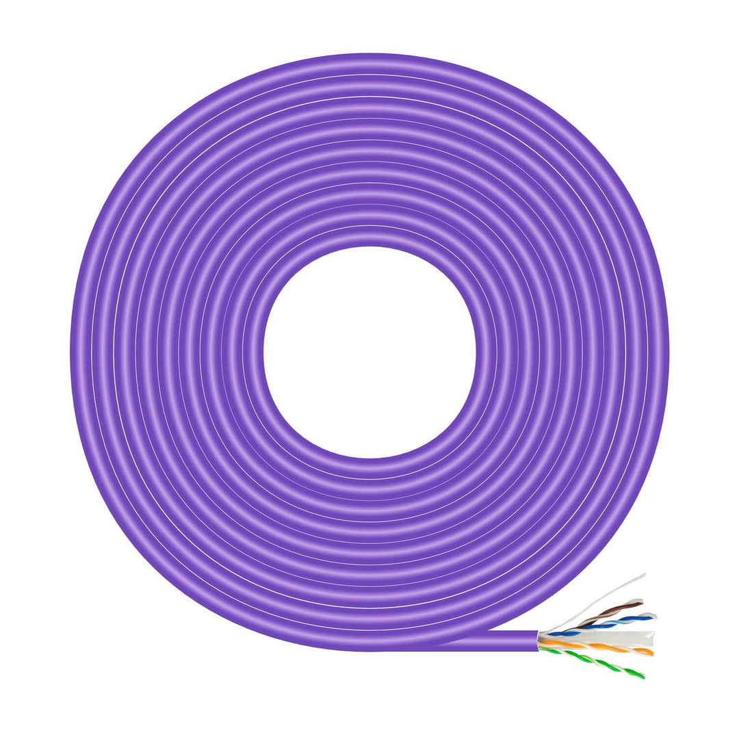 AISENS - A135-0748 - Netzwerkkabel RJ45 LSZH Cat.6 UTP Rigido AWG23 CCA (Aleation), Violett, 305M