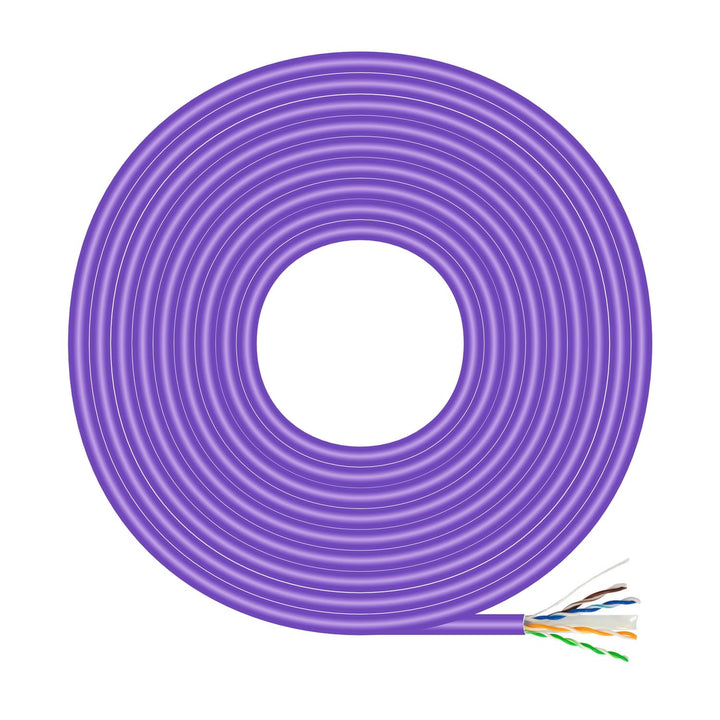AISENS - A135-0748 - Netzwerkkabel RJ45 LSZH Cat.6 UTP Rigido AWG23 CCA (Aleation), Violett, 305M