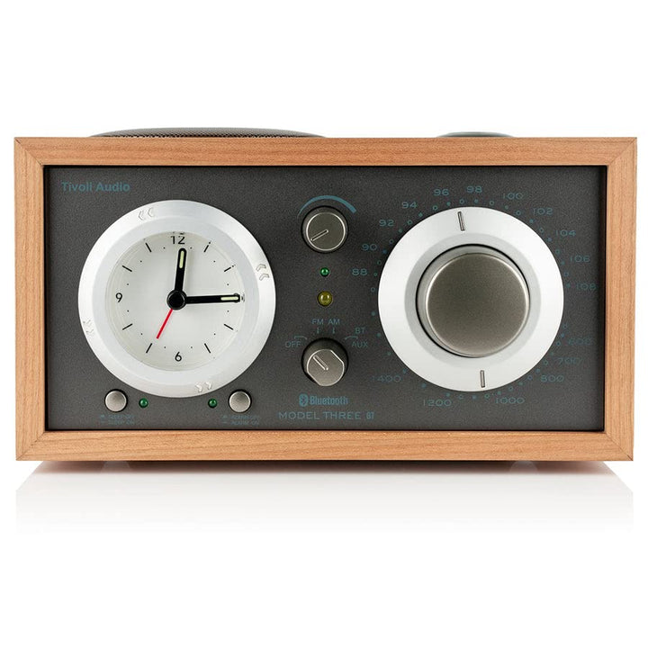Tivoli Audio Model Three Bluetooth UKW-/MW-Radiowecker (Kirsche / Taupe), Kirsche / Taupe