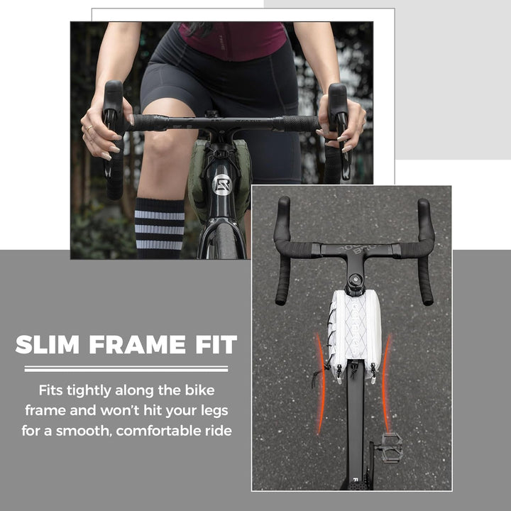 ROCKBROS Rahmentasche Fahrradtasche Oberrohr Schlankes Design mit Elastischer Seitenschnur, Fahrrad