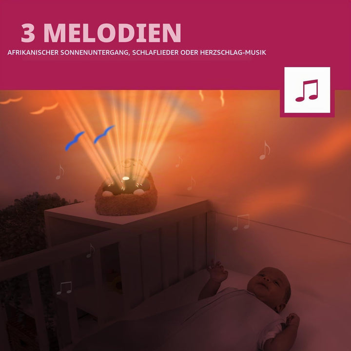 ZAZU Henry Sonnenuntergangsprojektor | Entspannende Melodien | 3-Schritt-Schlafprogramm | Schreisens