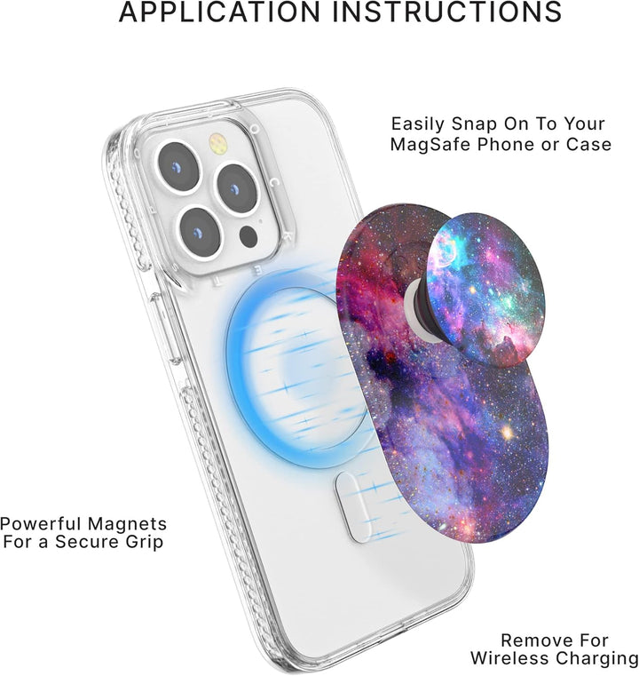 PopSockets: PopGrip für MagSafe - Ausziehbarer Sockel und Griff mit einem Austauschbarem Top für Sma