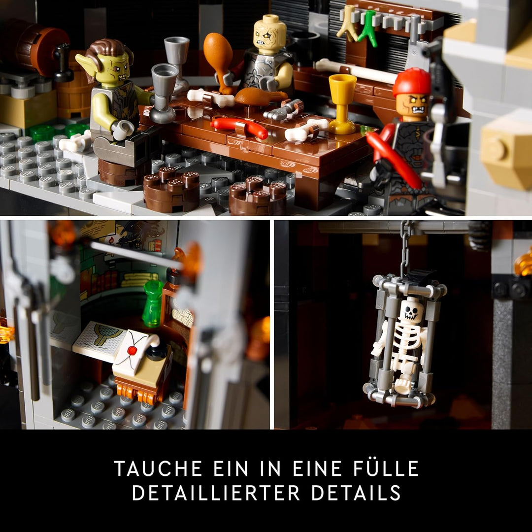 LEGO Icons Der Herr der Ringe: Barad-dûr, Bauset für Erwachsene mit den Minifiguren Sauron, Gothmog,