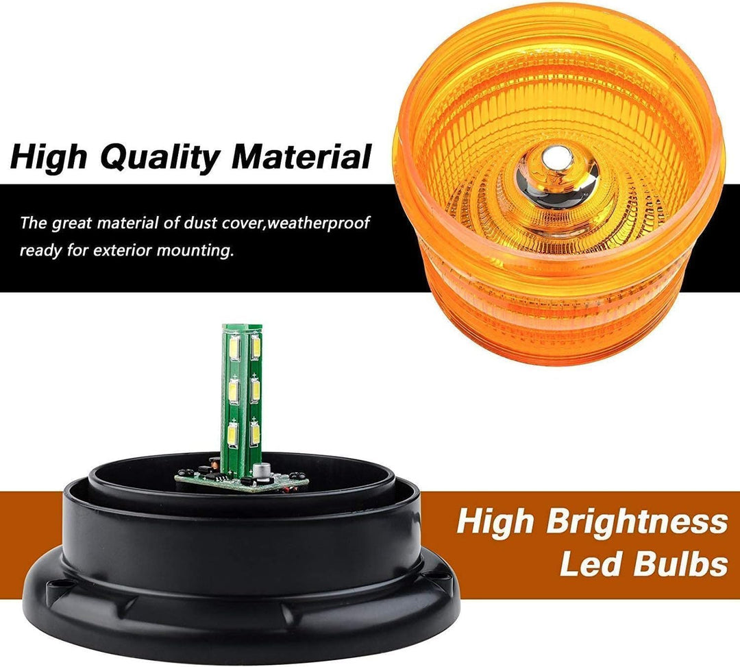 Dinfu Rundumleuchte 12V Magnet Gelb LED Warnleuchte Orange warnleuchte auto 24V Warnlicht für dach K
