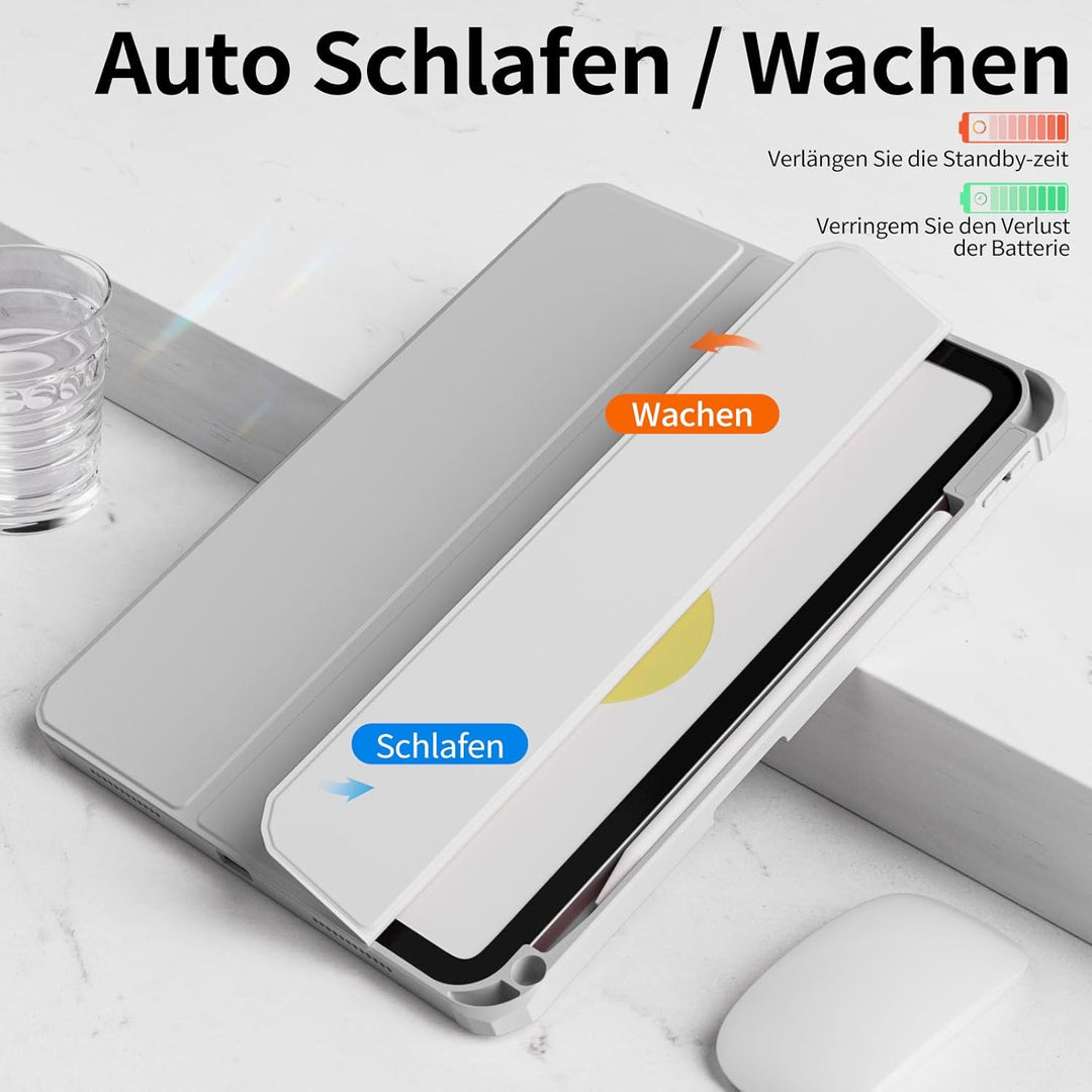 Hülle für iPad 10. Generation 2022 10,9 Zoll/iPad 11 (A16) 2025 Schutzhülle mit Stifthalter, Stossfe