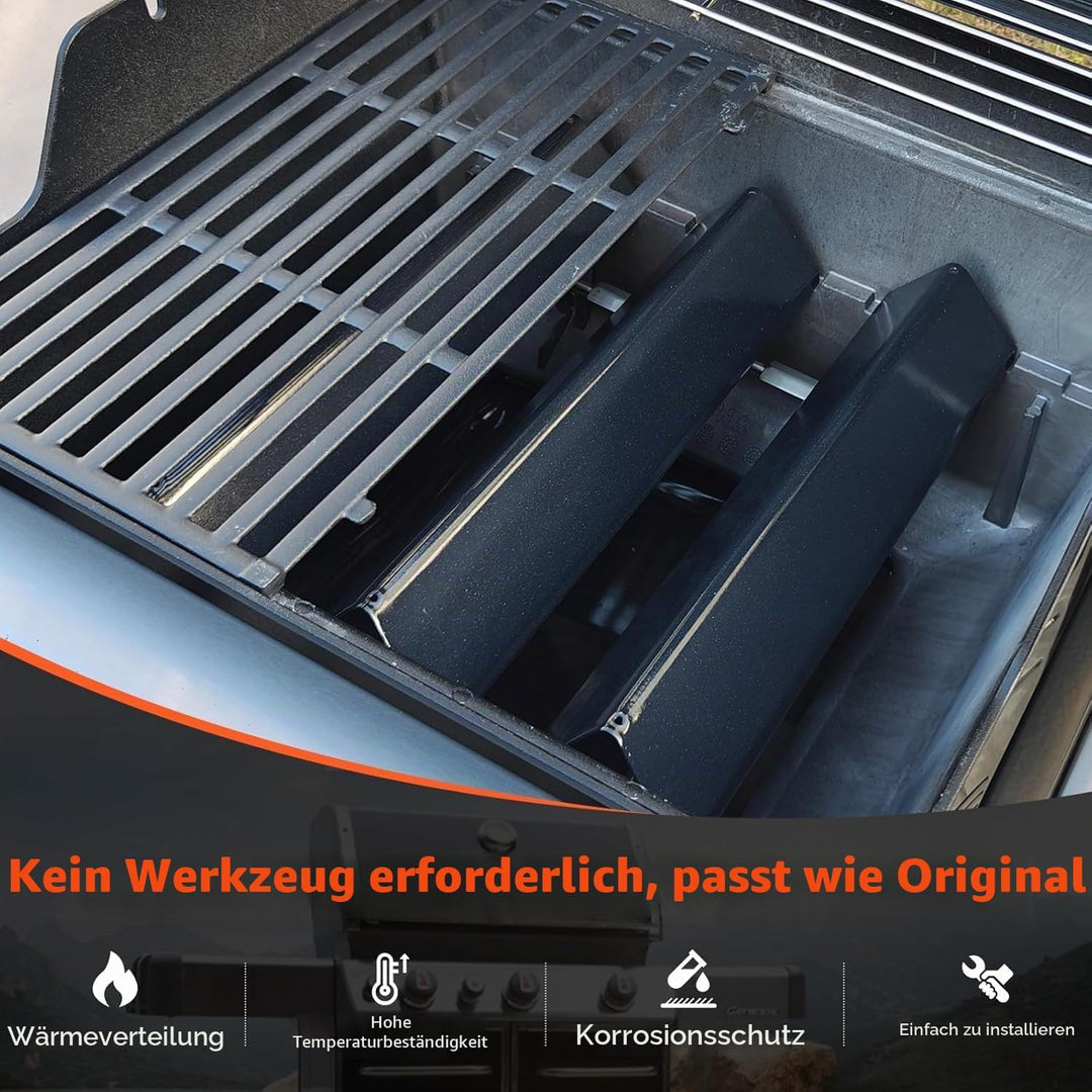 QuliMetal Grillroste für Weber Spirit 200 und Spirit II 200 Serie, 44,5 x 25,9 cm, 2er Set, passend