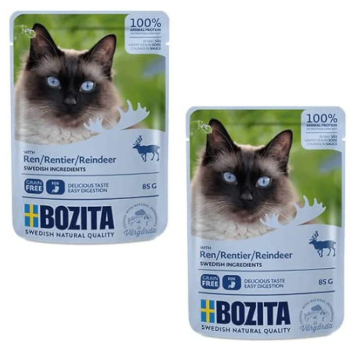 Bozita Pouch Häppchen in SOssE mit Rentier - Doppelpack - 2 x 12 x 85g