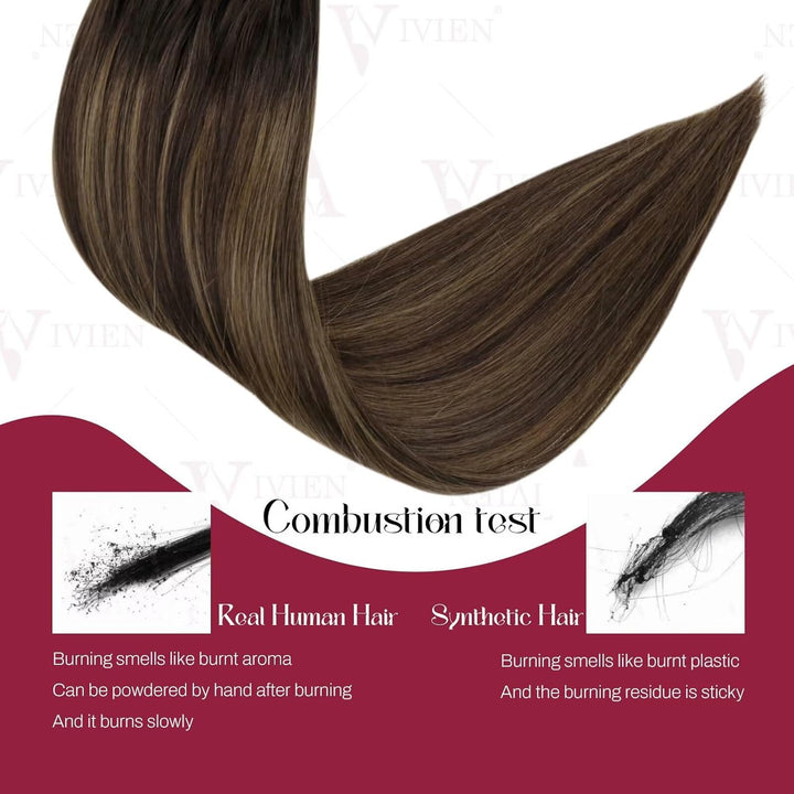Vivien Remy Extensions Microring Echthaar Braun Microrings Extensions Echthaar Balayage Dunkelstes B