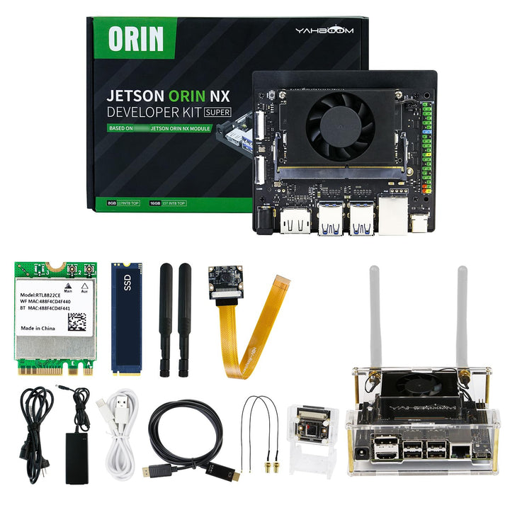 Yahboom Jetson Orin NX 8GB Development Kit 117 Tops WiFi 256GB SSD Ubuntu 22.04 System AI Smart Robo