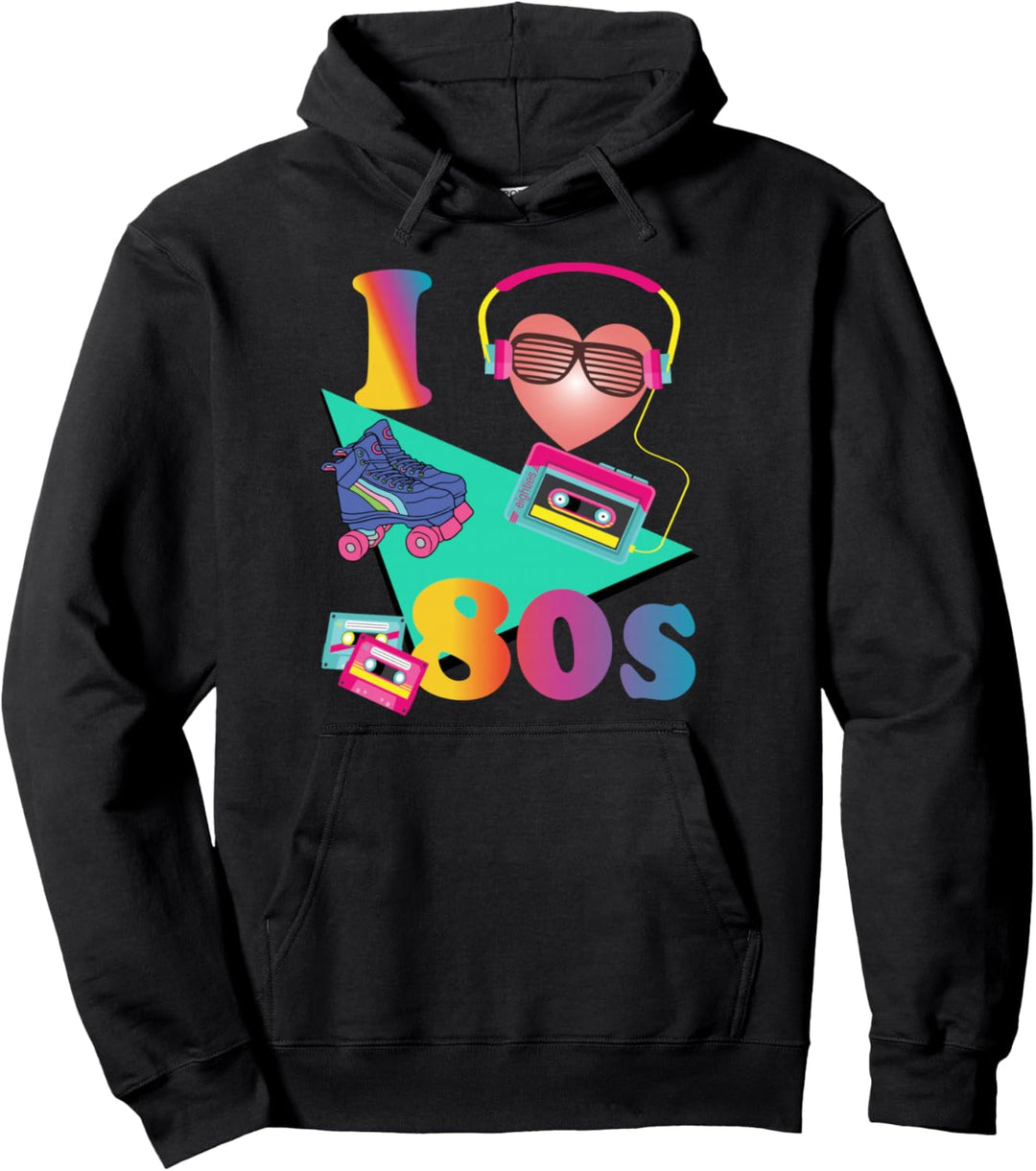 I love the 80s Cooles Retro 80er Jahre Party Disco Shirt Pullover Hoodie