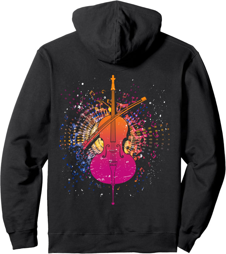 Musikinstrument Cellist Musiker Cellospieler Buntes Cello Pullover Hoodie