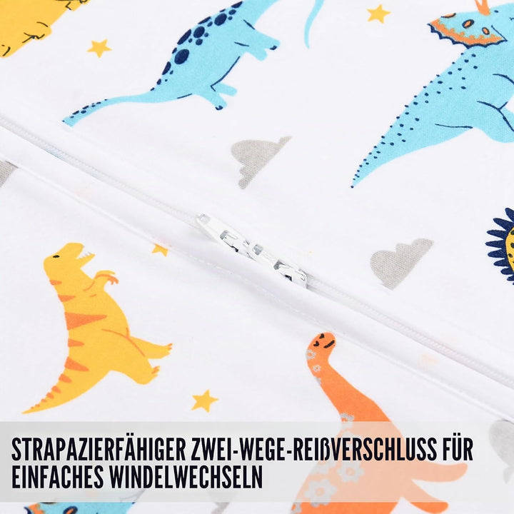 Mama Cheetah Baby Schlafsack, Bio-Baumwolle, Tragbare Babydecke, Schlafsack mit 2-Wege-Reissverschlu