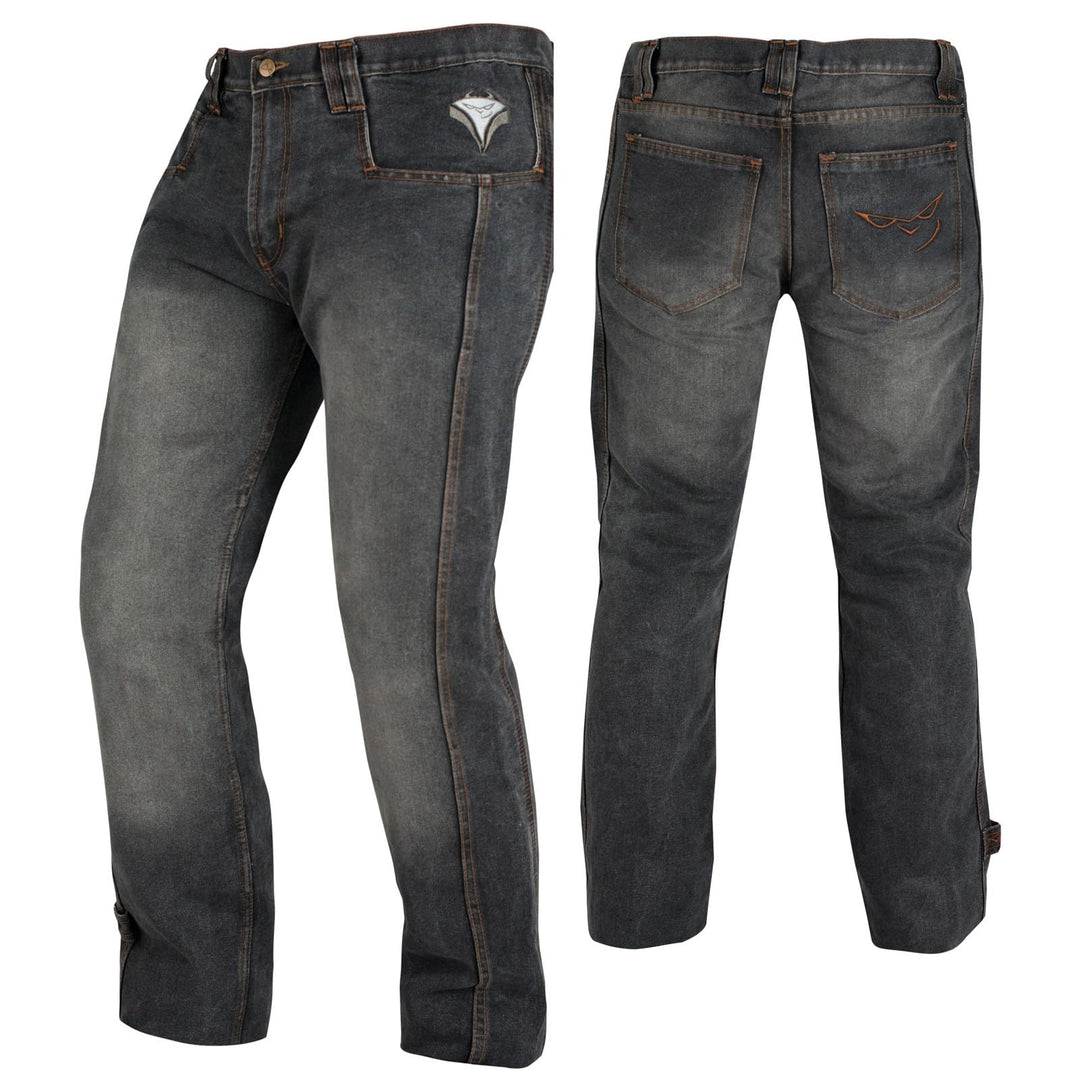 A-Pro Hose Jeans CE Protektoren Motorrad Lateral Verstaerkungen Motorradjeans Schwarz US 28 ( EU 42