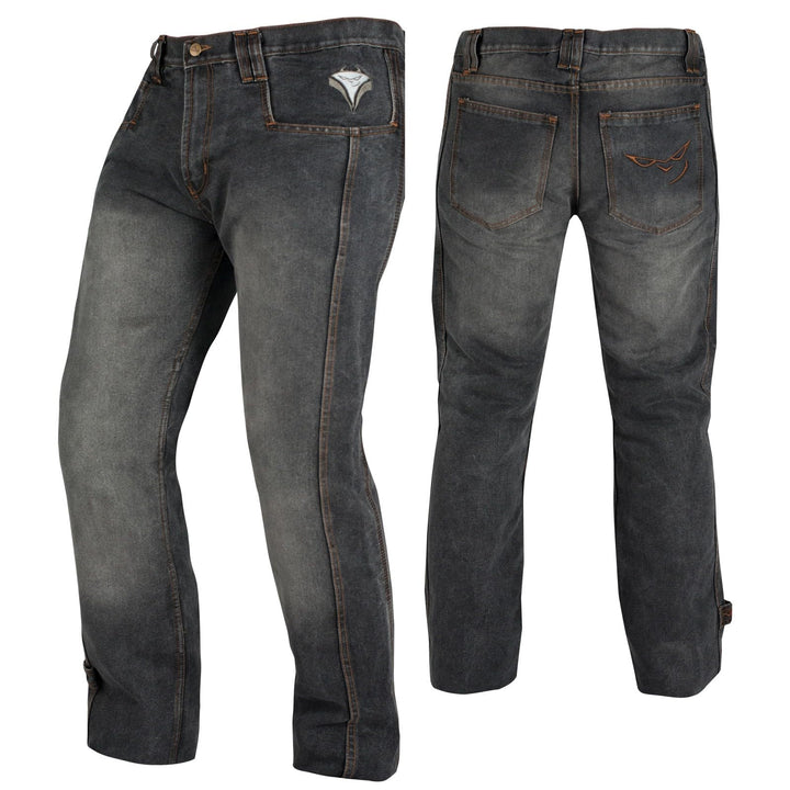 A-Pro Hose Jeans CE Protektoren Motorrad Lateral Verstaerkungen Motorradjeans Schwarz US 28 ( EU 42