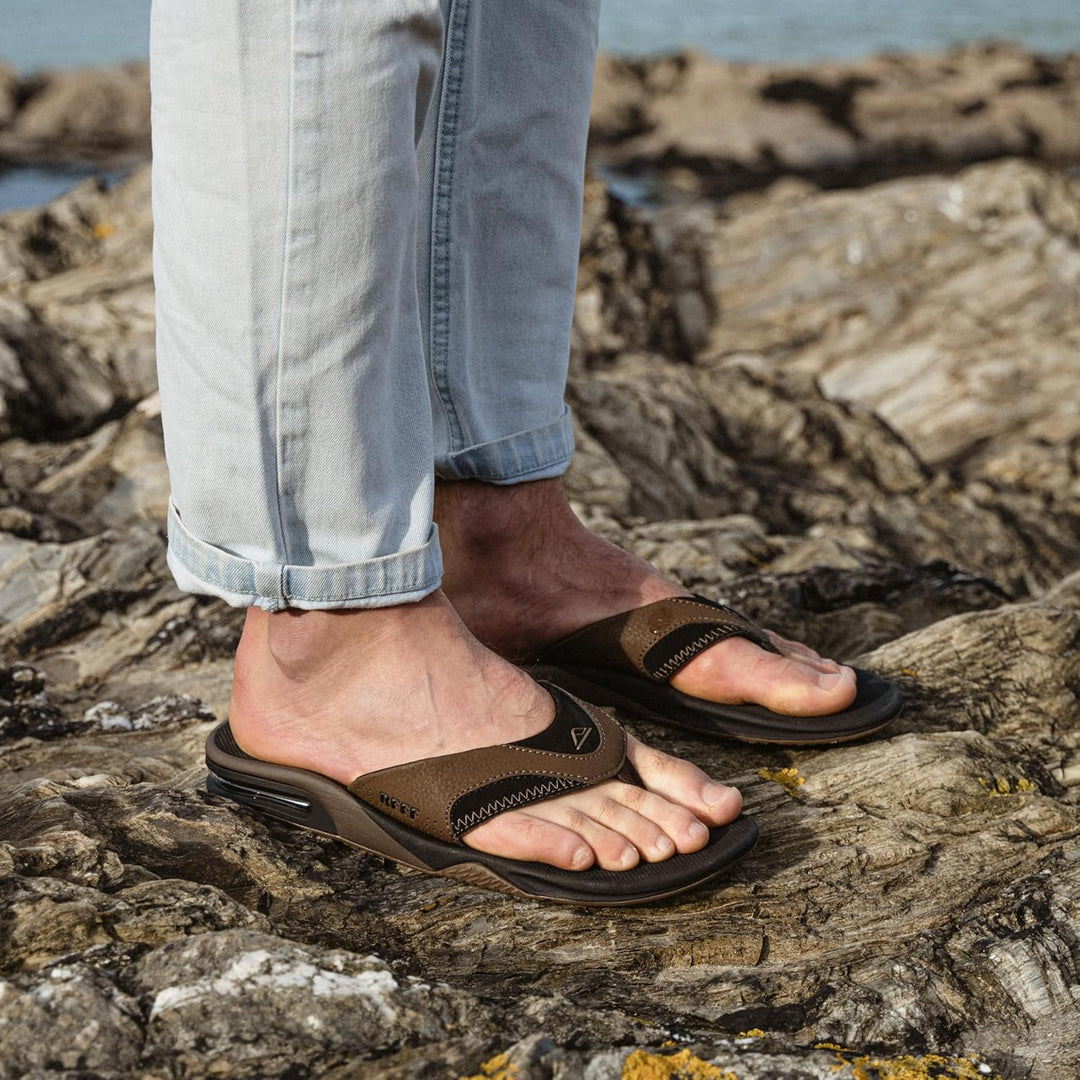 Reef FANNING Herren Zehentrenner 35 EU Black And Tan, 35 EU Black And Tan
