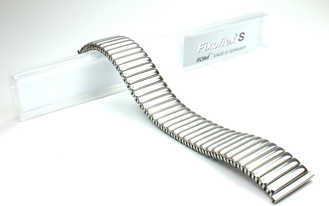 Rowi 22mm Fixoflex S Zugband L316 Edelstahl Uhrenband Made in Germany originalverpackt