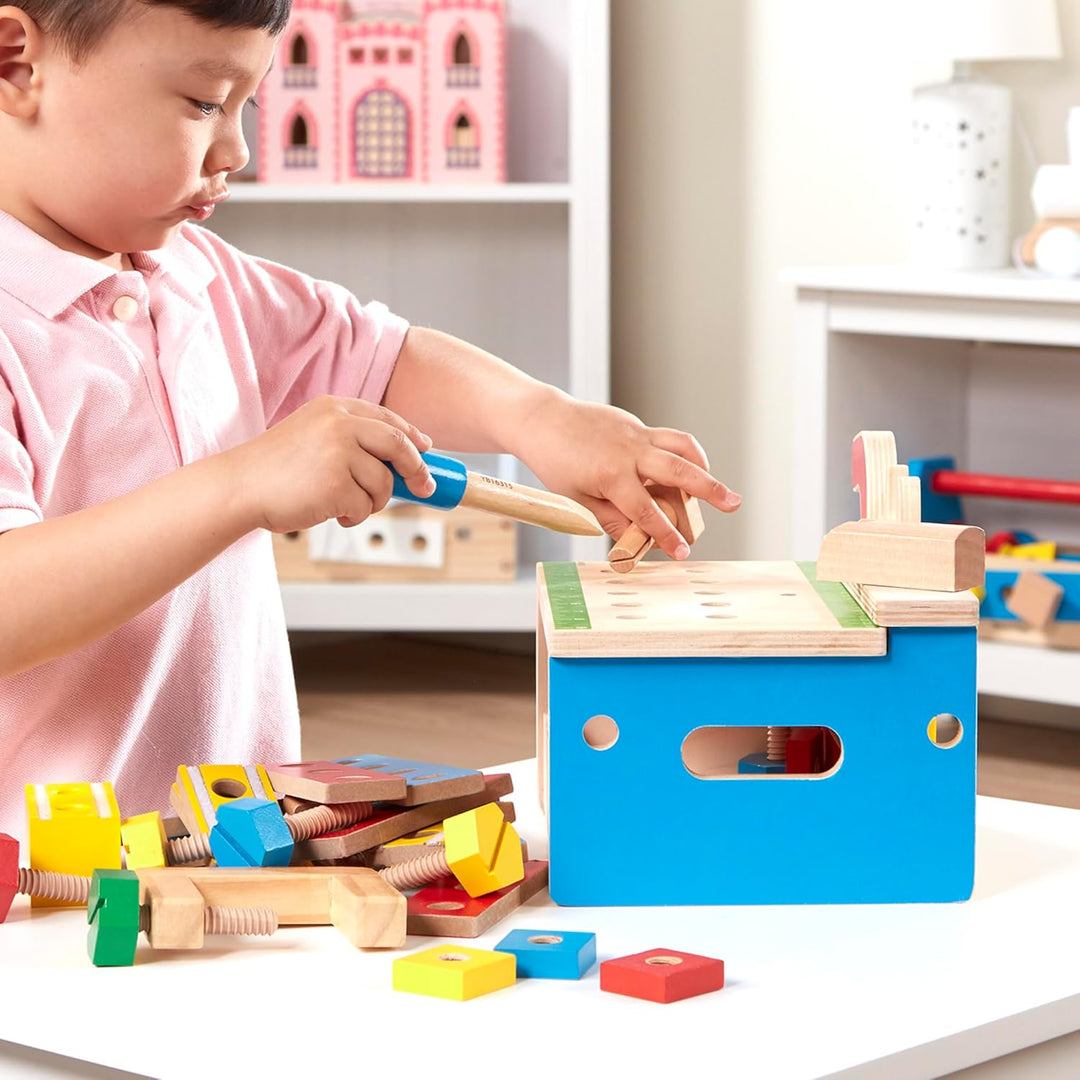 Melissa & Doug Hammer and Saw Tool Bench | Pretend Play | Play Set | 3+ | Gift for Boy or Girl Hamme