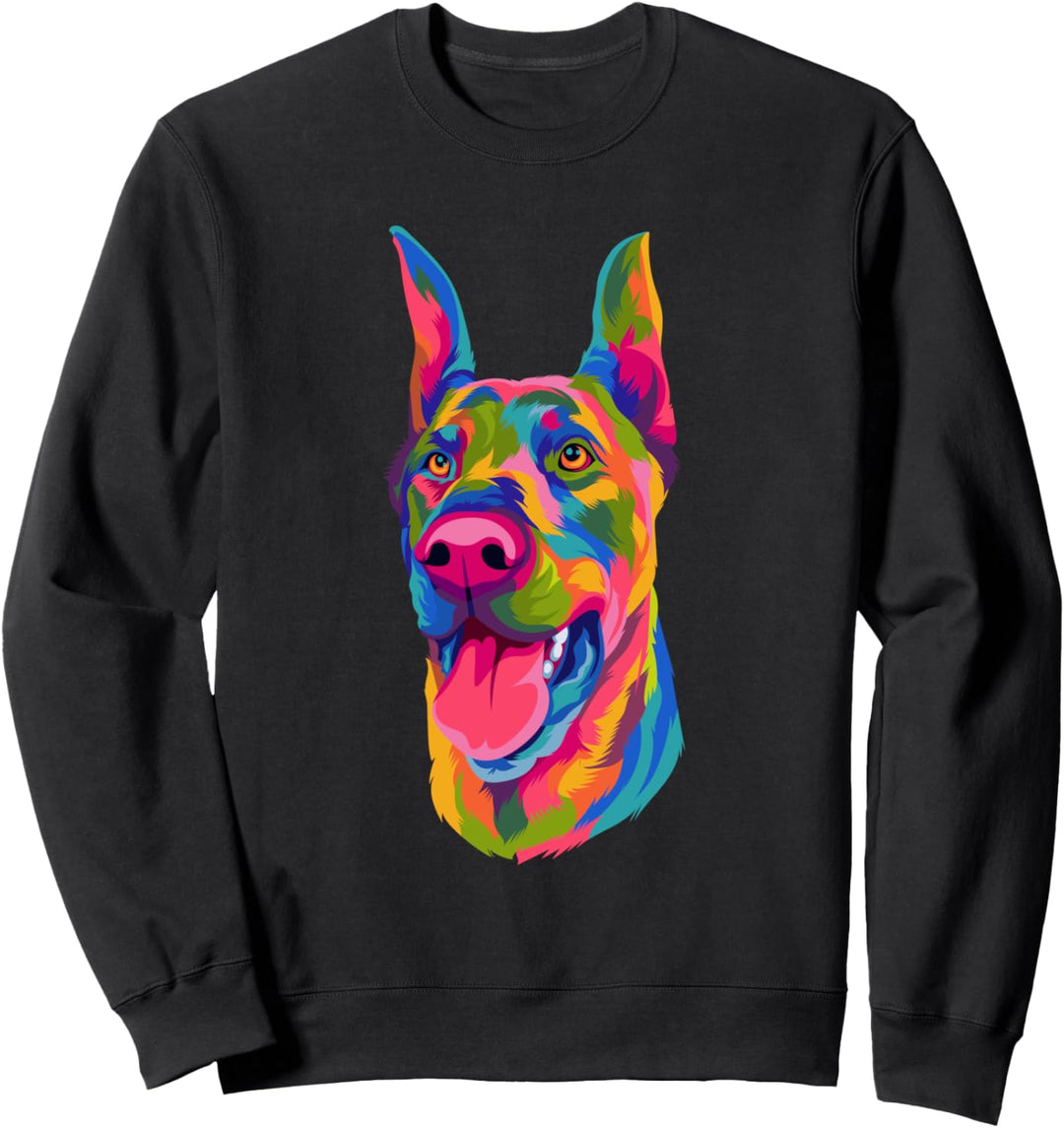 Pop Art Dobermann Hund Frauen Männer Kinder Dobermann Sweatshirt