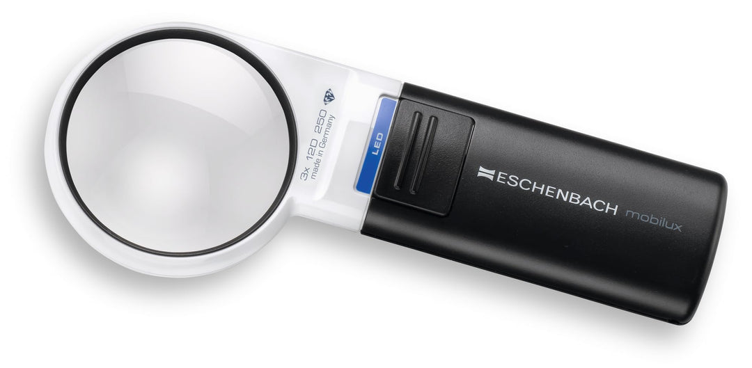 Eschenbach Optik Lupe Handlupe mit LED-Beleuchtung mobiluxLED Vergrösserung: 3x Linsengösse: (Ø) 60m