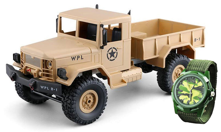 Amewi 22328 Sandfarben U.S. Militär Truck 4WD 1:16 RTR Uhr