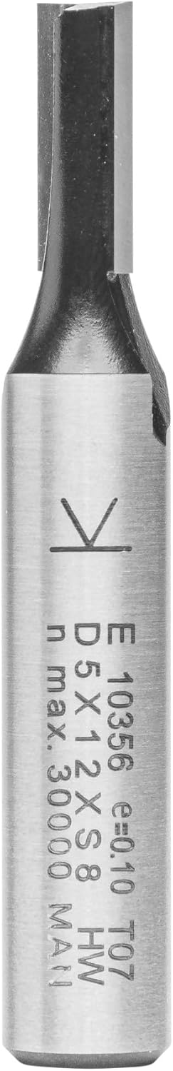 ENT 10356 Nutfräser HW, Schaft (S) 8 mm, Durchmesser (D) 5 mm, NL 12 mm, SL 32 mm, GL 50 mm D=5 / NL