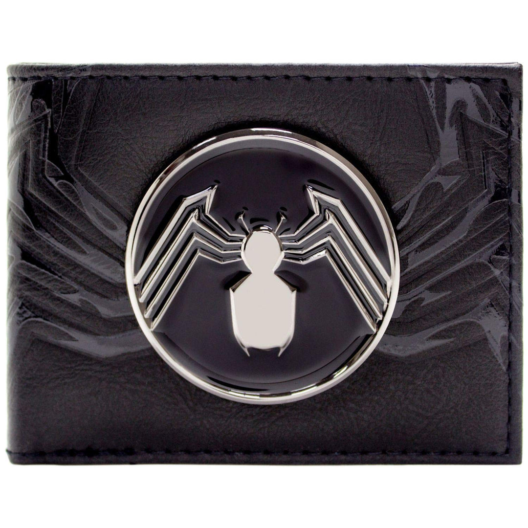Eddie Brock Venom Suit Up We Are Venom! Metall-Spinnen-Emblem Geldbörse/Geldbeutel Zweifach Faltbare