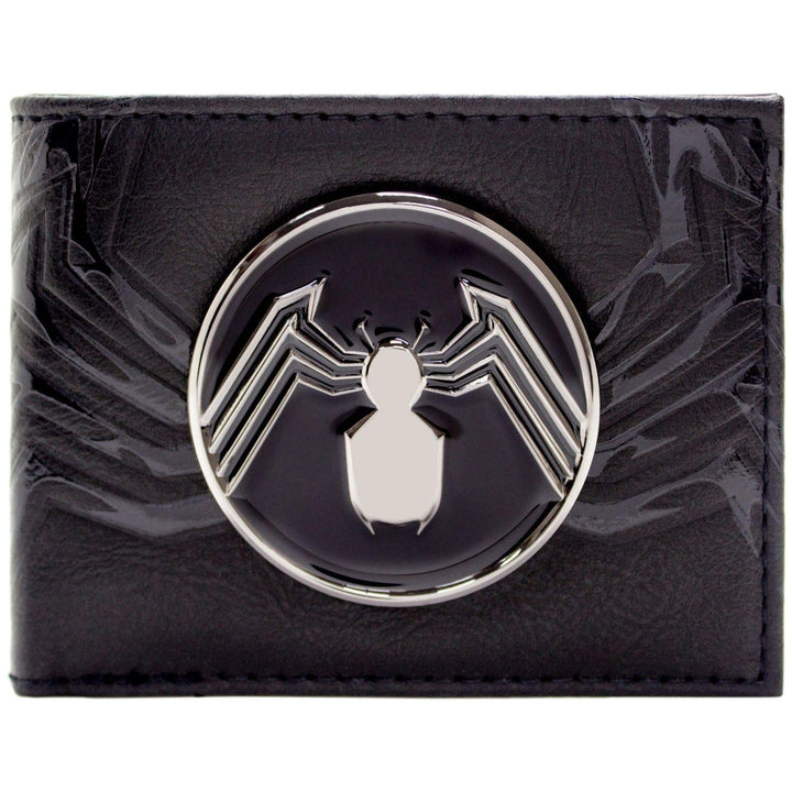 Eddie Brock Venom Suit Up We Are Venom! Metall-Spinnen-Emblem Geldbörse/Geldbeutel Zweifach Faltbare