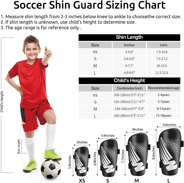 Schienbeinschoner Kinder Fussball Shin Pads - Fussball Ausstattung Mit Verstellbarem Klettverschluss