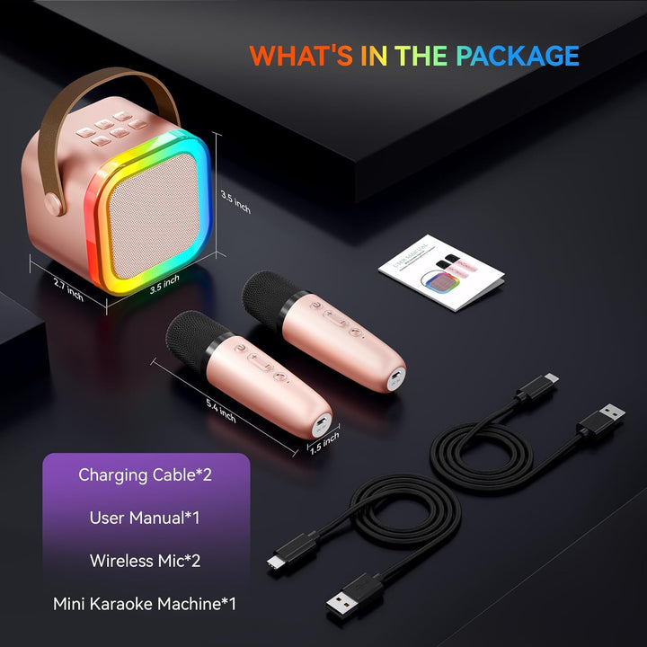 Karaoke-Maschine für Kinder und Erwachsene, tragbares Bluetooth-Mini-Karaoke-Mikrofon, singender Lau