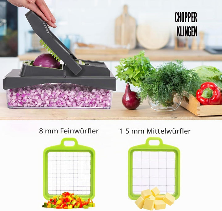RüK Gemüseschneider, Käsehobel, Lebensmittelzerkleinerer, Gemüsezerkleinerer, Zwiebelzerkleinerer, S