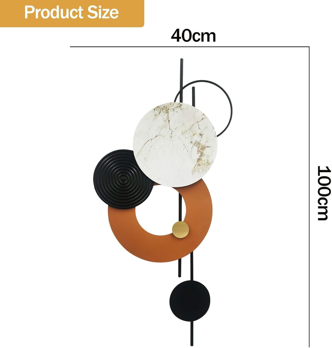 GERHWASH Wanddeko Moderne Wanddeko Wohnzimmer Wand Deko Metall 3D Wandbilder Gross Wanddekoration Ru