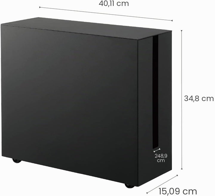Yamazaki Tower Kabelabdeckungen, Metall, Schwarz, One Size One Size Schwarz, One Size Schwarz