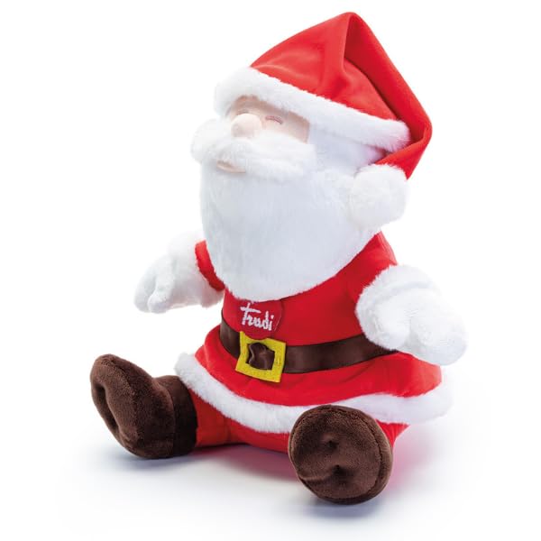 Trudi Weinachtsmann sitzt Santa Claus Puppe Plüsch. Stuffed Doll Sankt Nikolaus Geschenk | 28x32x25c