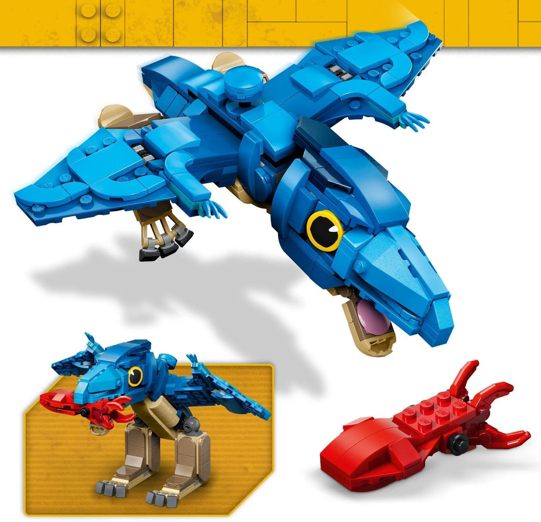 LEGO Jurassic World Baby-Dinosaurier: Pteranodon - Bauspielzeug - bewegliches Pteranodon und EIN Tin