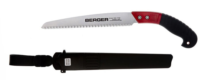 Berger Obstbaumsäge 64740 mit auswechselbarem Sägeblatt inklusive Schutzköcher, Länge: 24 cm Astsäge