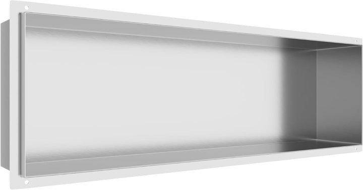 Balneo Wall-Box NO Rim wandnische dusche Edelstahl 90x30x10 cm Duschnische wasserdicht, Flexibler Ni